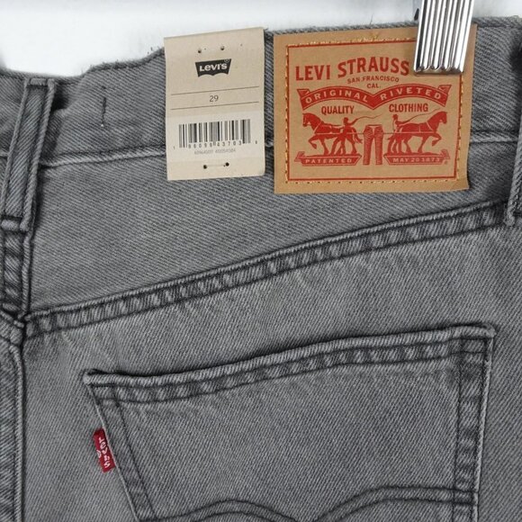 Levi's Relaxed Low Pro Jeans Women's Size 29 Gray Denim Splatter Straight Leg - Picture 8 of 12